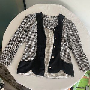 Vintage 1980s Houndstooth Blazer- Elizabeth Taylor Passion